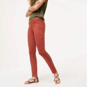 Loft Modern Skinny Ankle Pant Red Ochre Size 2 Tall